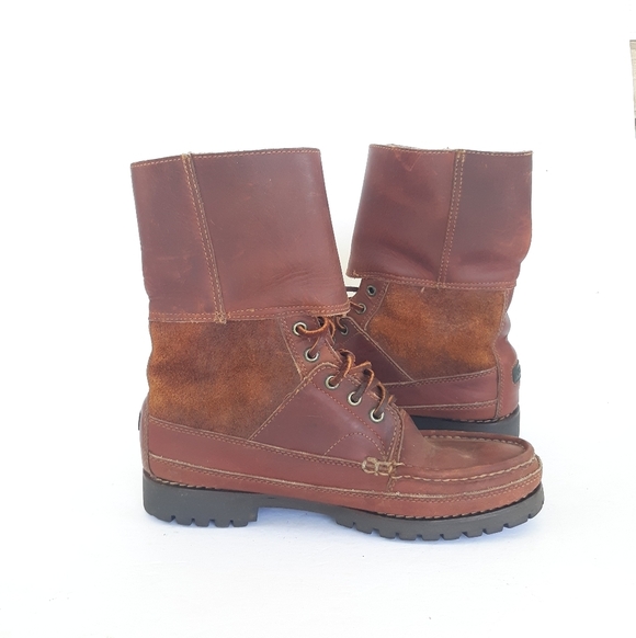 Vintage Polo Ralph Lauren Leather Boots Buckle - Picture 4 of 9